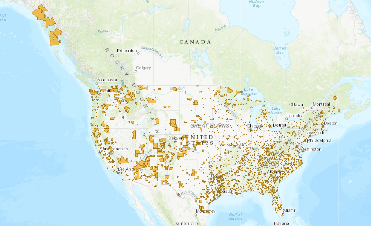 US Opportunity Zones Map, from U.S. Department of Housing and Urban Development